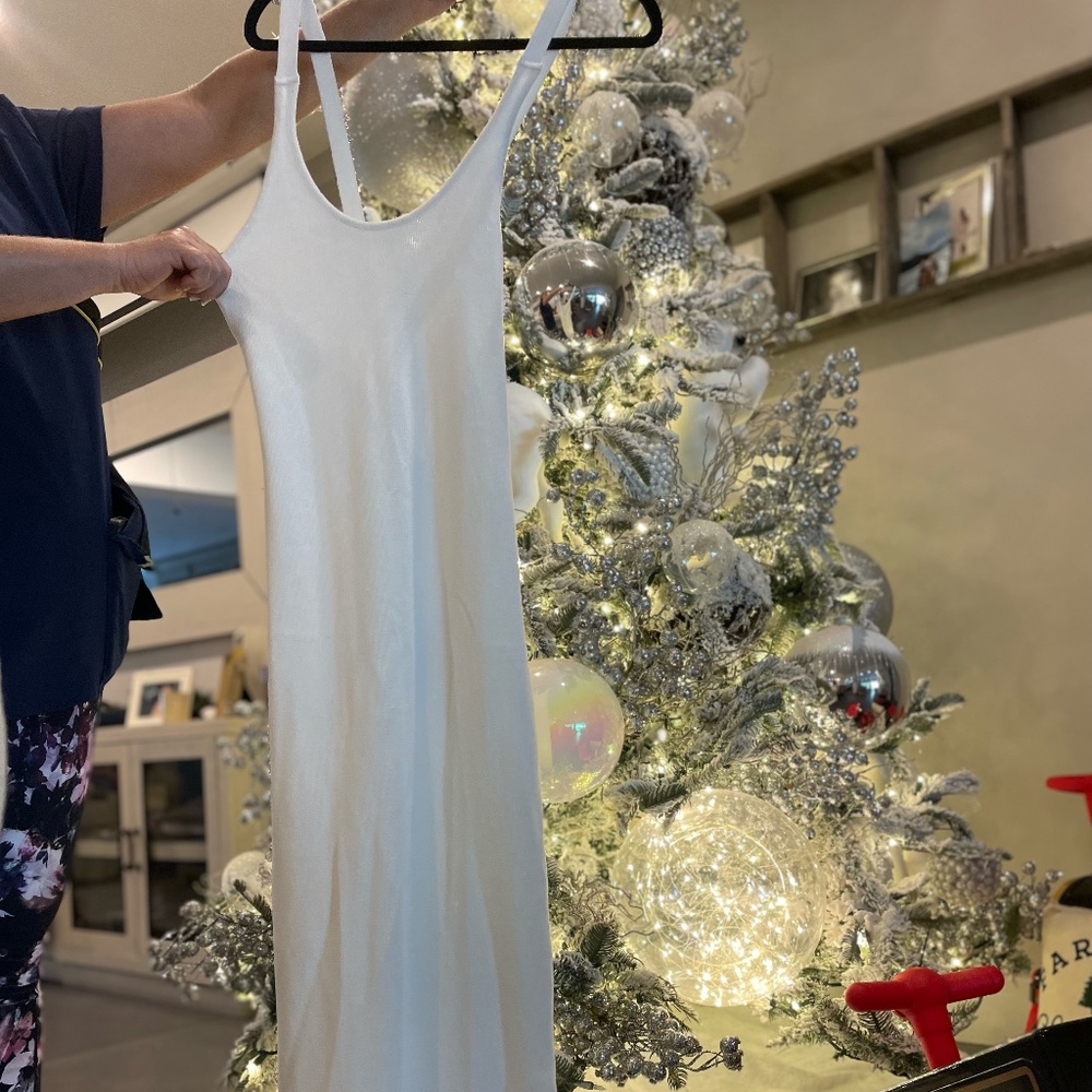 THIRD FORM WHITE COTTON KNIT MIDI DRESS NEVER WORN WITH TAGS